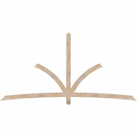 Ekena Millwork Davenport Smooth Timber Gable Bracket, Douglas Fir, 108"W x 54"H x 1 1/2"D x 3 1/2"F, 12/12 Pitch GBW108X54X0204DAV00SDF